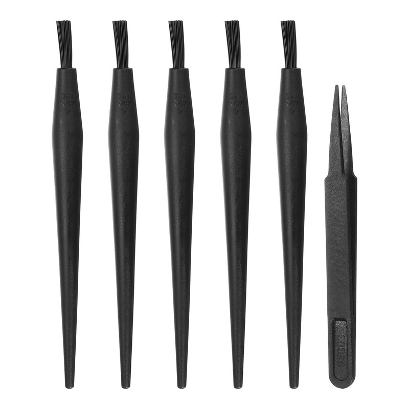 ESD Brush, 5Pcs Electronic Cleaning Brush Set Pen-Shaped, 18x12mm Bristles