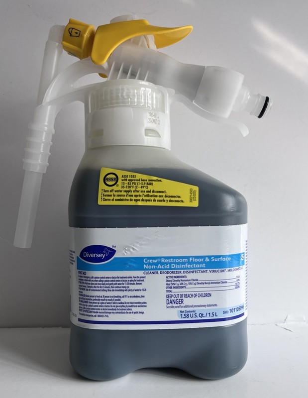 1 Diversey 3064211 Crew Restroom Floor & Surface Non-acid Disinfectant 1.5 L