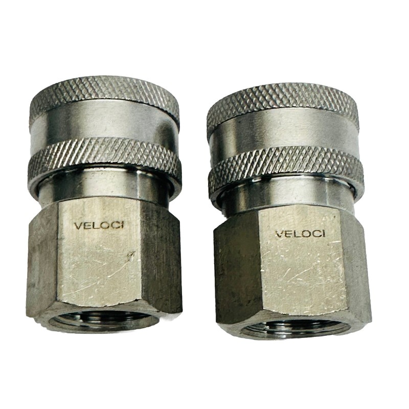 (LOT OF 2) VELOCITY 1/2″ QUICK CONNECT COUPLER SOCKET