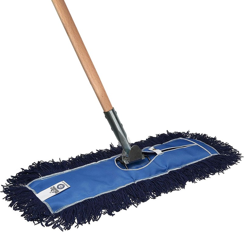 36" Premium Nylon Dust Mop 36x5 Inch (Pack of 1), Wooden Handle