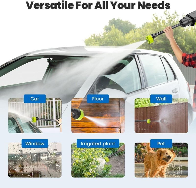 🔥 Cordless Electric High Pressure Water Spray Gun Portable Car Washer Cleaner gallery