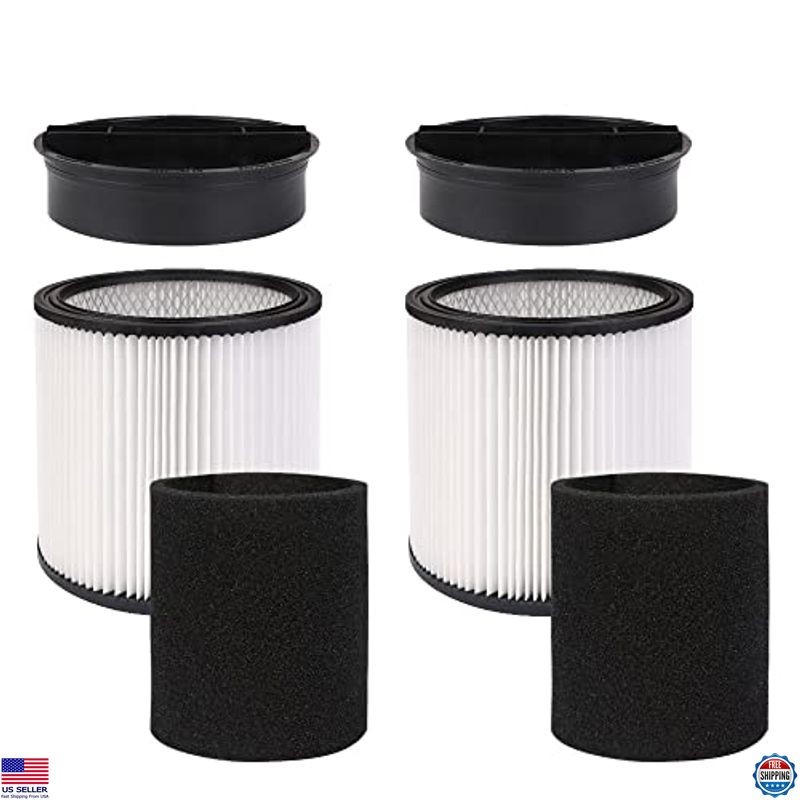 Shop-Vac 90304 HEPA Replacement Filters with Lid – 2 Pack for 5 Gallon+ Vacuums