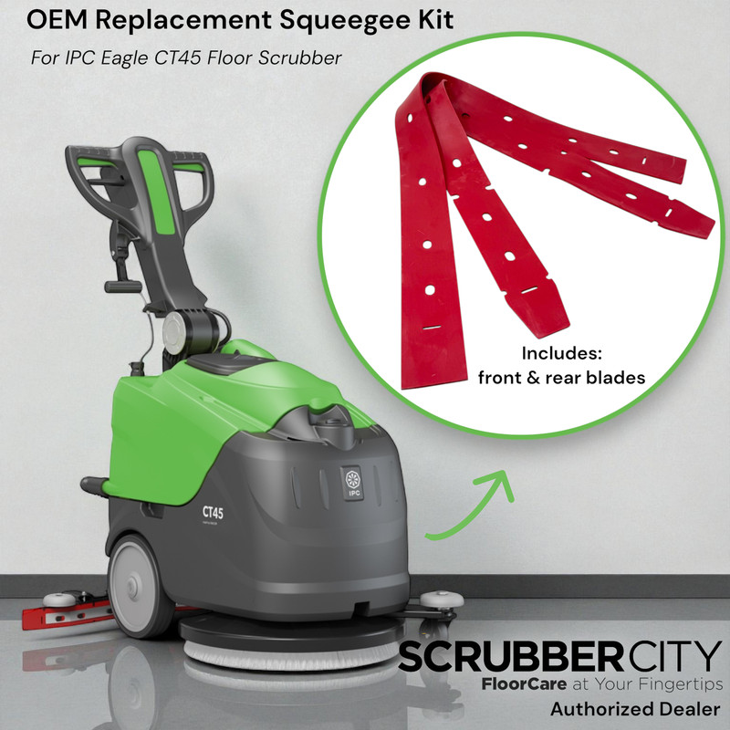 OEM Squeegee Blade Set Front & Rear for IPC Eagle CT45 B50 Floor Scrubber