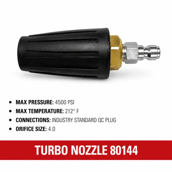 Turbo Pressure Washer Nozzle 4500 PSI 1/4" Quick Connect Rotary Spray Tip gallery
