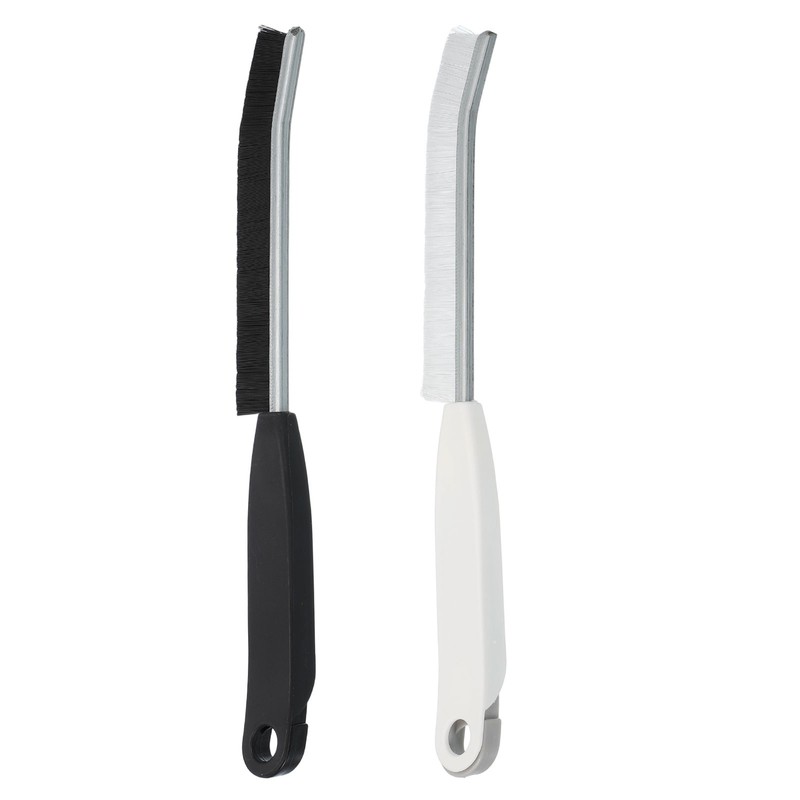 2PCS Crevice Cleaning Brush Gap Brush for Kitchen Toilet Bathroom, Black & White