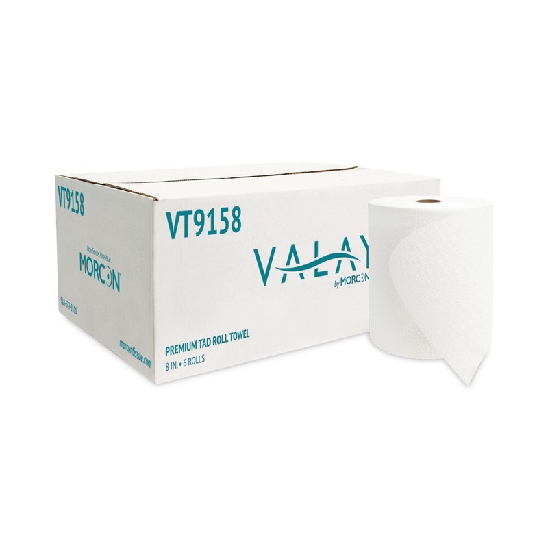Morcon Paper VT9158 Valay Universal TAD Roll Towels – White (6 Rolls/CT) New