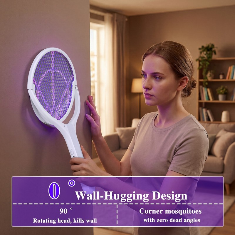 4000V Electric Fly Swatter Racket Bug Zapper Indoor Fly Zapper Mosquito Zapper,p gallery