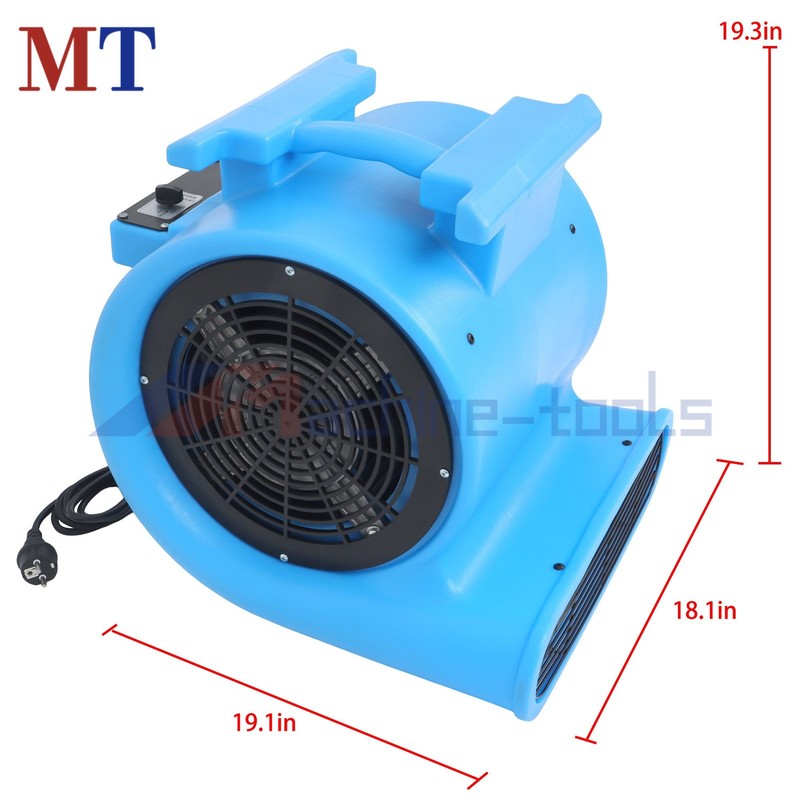 1 HP Carpet Dryer Fan 4000 CFM 3-Speed Air Blower Mover for Drying, Cooling gallery