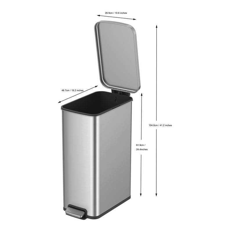 13.2 Stainless Steel Kitchen Trash Can, Gallon Slim Kitchen Trash Can, Brand New gallery