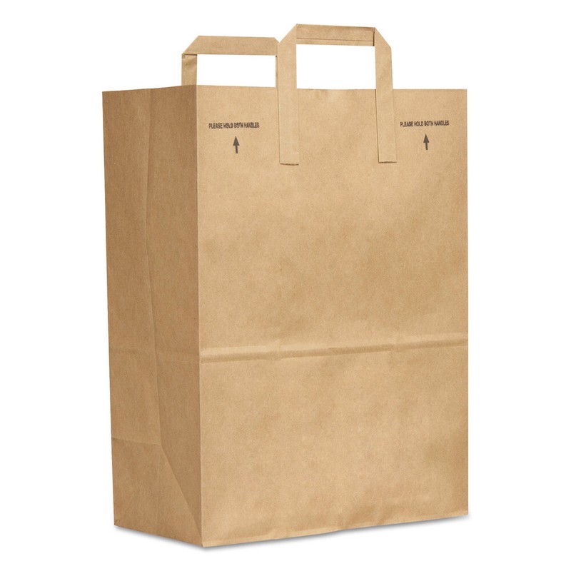 General SK1670EZ300 12 x 7 x 17 1/6 BBL Grocery Paper Bags, Kraft (300/Bndl) New