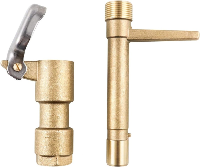 QWORK Quick Coupling Valve Key Set, 3/4-Inch Brass 3/4 inch, &