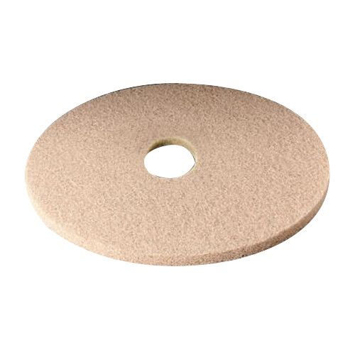 3M Floor Buffing Pad Tan 20″ dia x 1″ Non-Woven PES Fiber | 5/Case