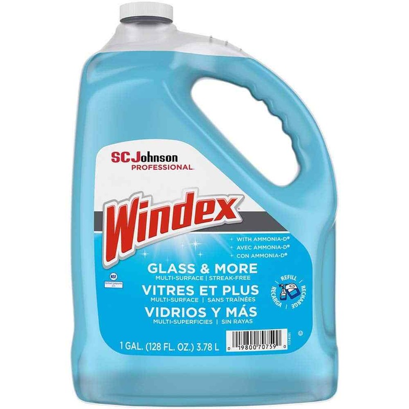 Windex 1 Gal Bottle Ammonia Glass Cleaner Use on Chrome, Hard Surfaces, Plexi…