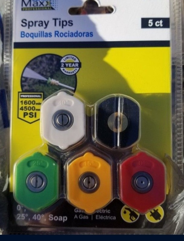 Surface Maxx Professional SGY-PW5 Spray Tip Nozzle Set 5ct 0.25in 4500psi
