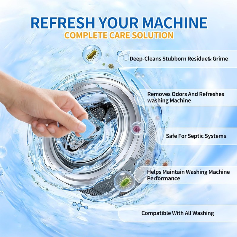 Luvoar Washing Machine Cleaner Tablets–24 Packs,Deep Cleaning Tablets For Pro gallery