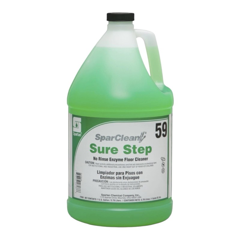 Case of 4 Gallons – Spartan SparClean Sure Step 59 Floor Cleaner – New Sealed gallery