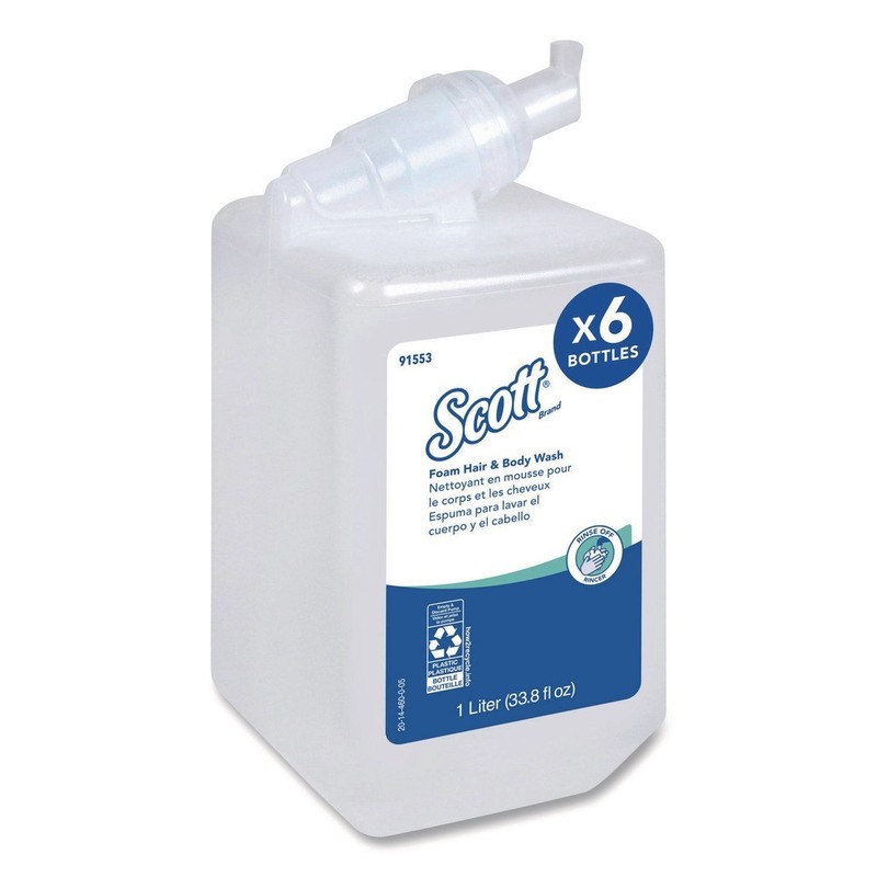 Scott 91553 1000 ml Pro Foam Hair and Body Wash Refill - Floral (6/Carton) New gallery