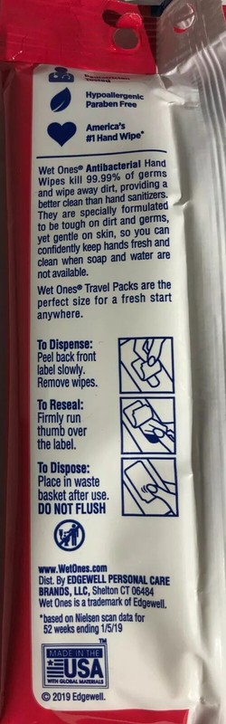 Wet Ones Hand Wipes 20 pcs pk New Ship24HRS gallery