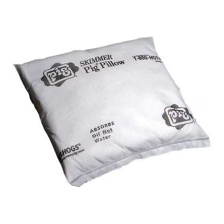 Pig Pil405 Sorbent Pillow, 5 Gal, 12 In X 12 In, Oil, White, 10 Pk
