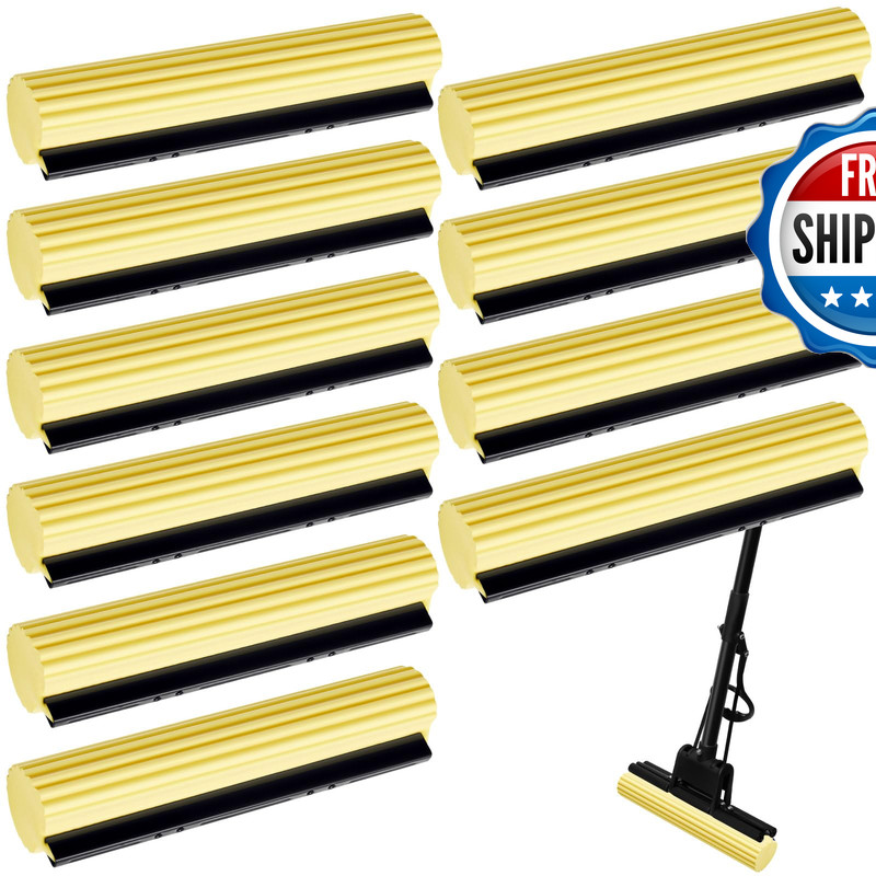 Willinglong 10 Pcs Roller Mop Refill Bulk Absorbent Pva Sponge Mop Head