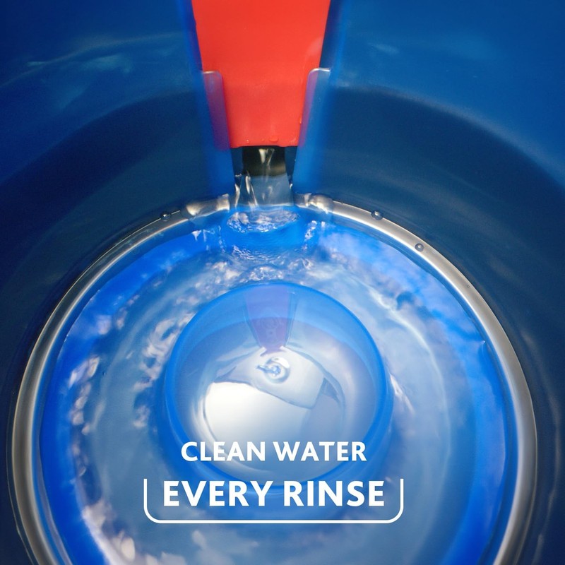 O-Cedar Rinseclean Spin Mop Bucket System Clean Clean Water Removes 99 Of gallery