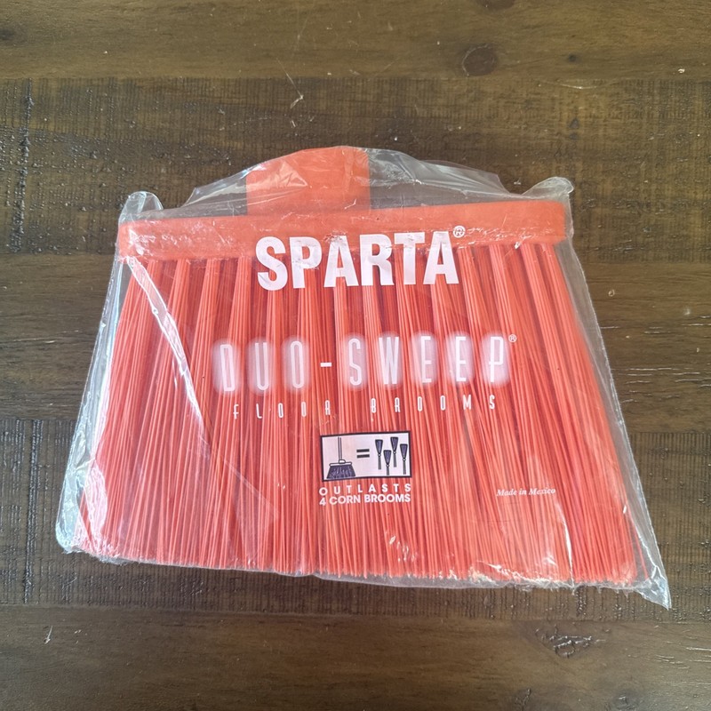 Sparta 12 In. Orange Polypropylene Flagged Upright Broom Head gallery