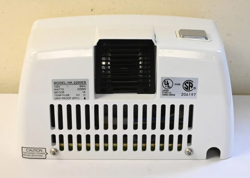Royal Hand Dryer HK-2200ES White Aluminum Moisture Proof 2200W 30-60 Sec 120V UL gallery