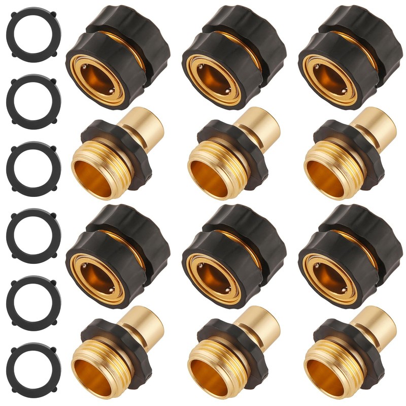 BILAL 6 Set Quick Connect Hose Fittings for Garden 3/4 Inch, 6