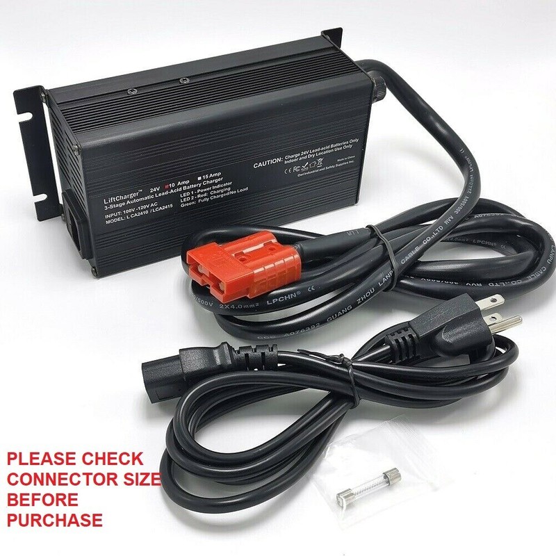 24V Floor Scrubber, Pallet Jack Battery Charger with SB120 120A RED Connector