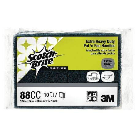 Scotch-Brite 88Cc Scouring Pad,5″ L X 3-1/2″ W,Blue,Pk10