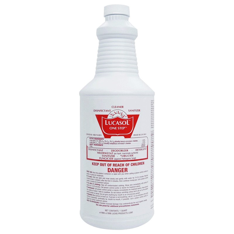 Lucasol One Step Disinfectant All Purpose Cleaner, 1 Quart (32oz)