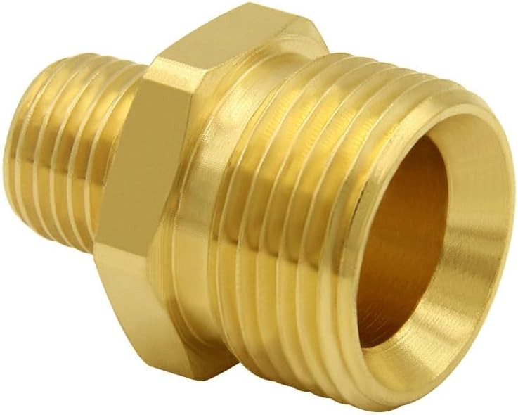 Joywayus Pressure Washer Coupler M22-14mm Male x 1/4"NPT Male, Brass gallery