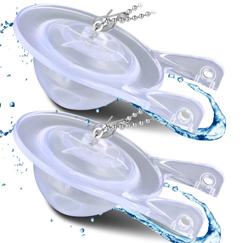 2Pcs 3Inch Toilet Flapper Replacement Kit for 99-827 Flap Parts Clear