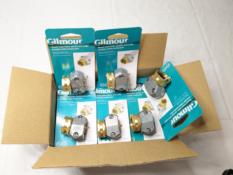 LOT of 12 Gilmour End Female Clamp Couplings 5/8″ & 3/4″ 801014-1001