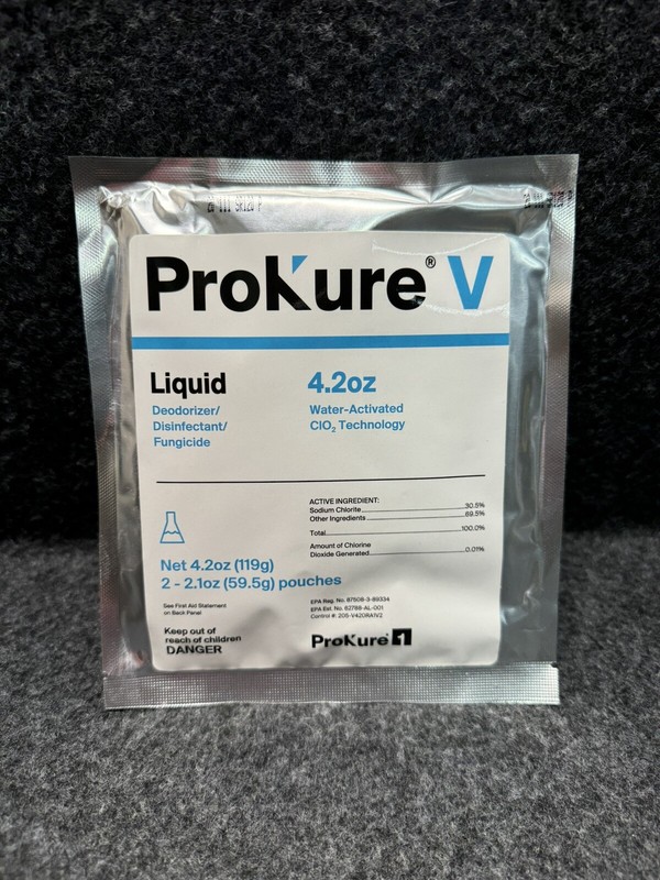 Prokure V Liquid 4.2 oz 119g Packet Disinfectant Deodorizer Fungicide Add Water