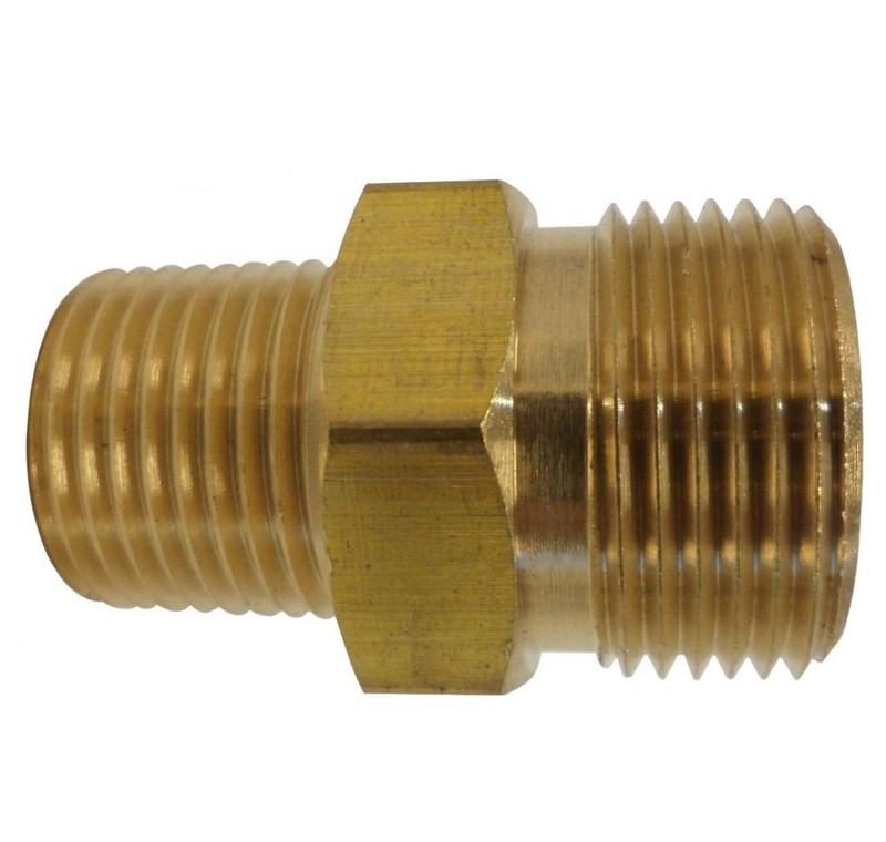 Pressure Washer Fitting Adapter Connector Plug 22mm Male X 3/8″ Male NPT Size