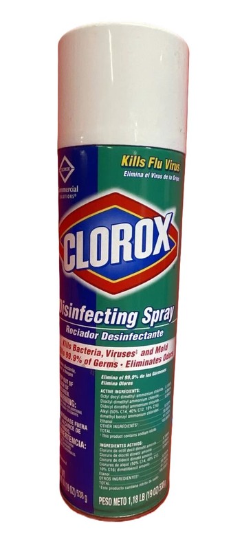 Clorox 38504 Disinfectant Spray Bleach Free Deodorizer 19 Oz Can