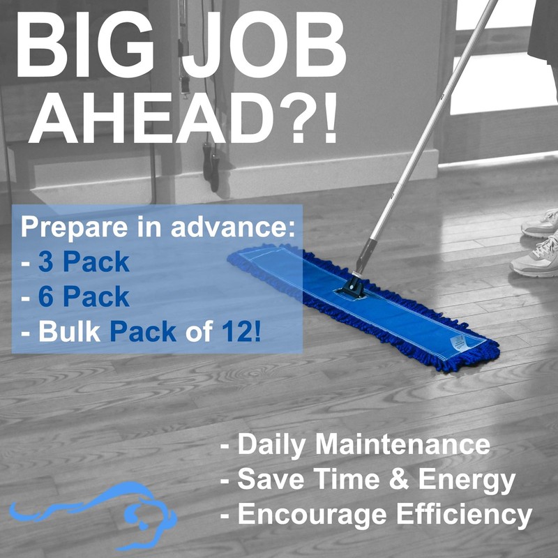 KLEEN HANDLER 24 Inch Microfiber Dust Mop, Medium 1 Pack, Blue - 24 gallery