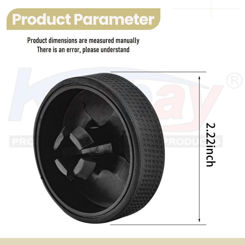 2 Pack Upgraded Replacement Wheel for Ryobi Cordless Stick Vacuum 18v BLACK gallery