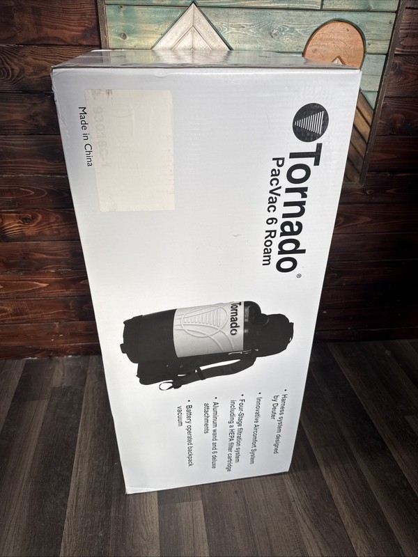 Tornado Pac-Vac 6 Roam 6 Quart Battery Powered Backpack Vacuum 93016B-1 🔥NEW🔥