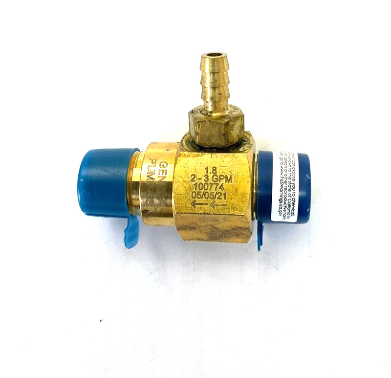 General Pump 100774 Pressure Washer Detergent Chemical Injector 3/8″ NPT-M 1.8mm