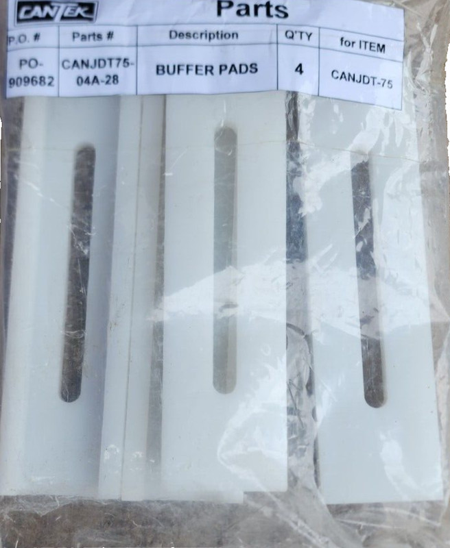 (QTY:4) Cantek CANJDT75-04A-28 Buffer Pads For Cantek JDT-75 Auto Dovetailer
