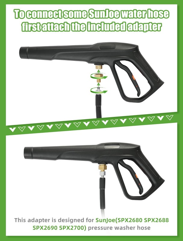 FOOCO Pressure Washer Gun Set, Max W.P. 2320PSI, 2320 PSI, Long Handle gallery