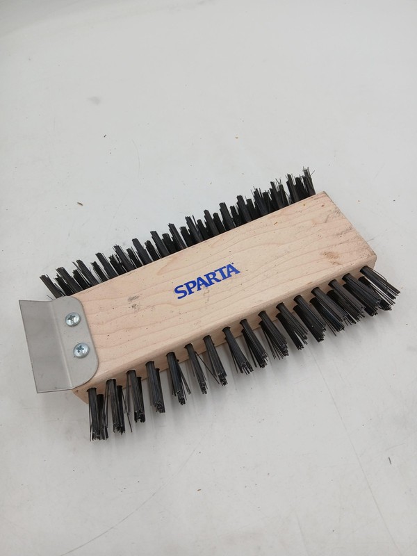 Sparta Floor Scrub Brush Wood Block Polypropylene Bristles W/Scraper Blade New