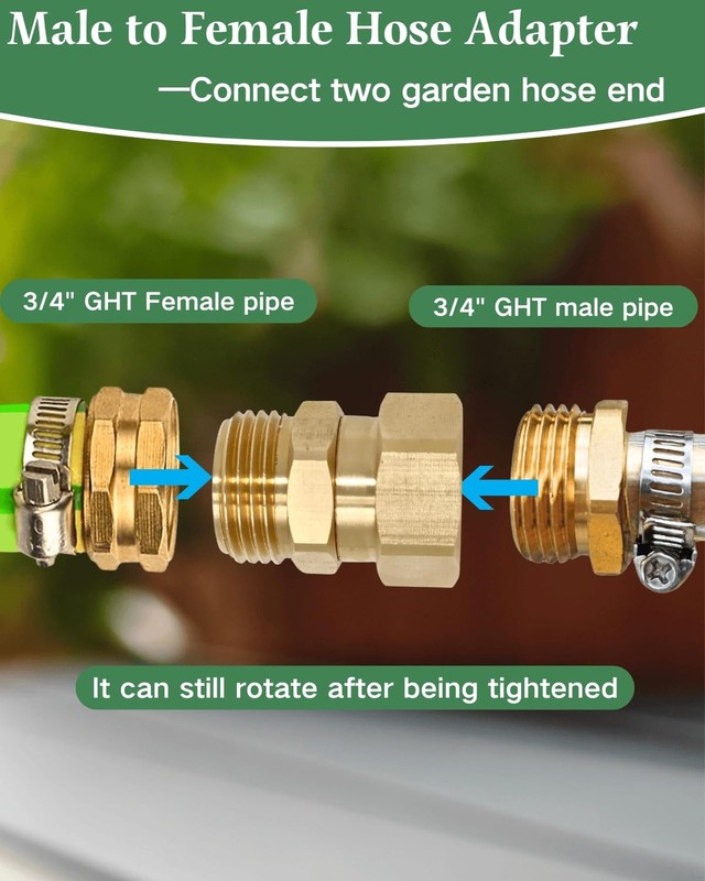 Garden Hose Swivel Adapter Fitting,Pressure Washer Gun Swivel Connector Joint... gallery