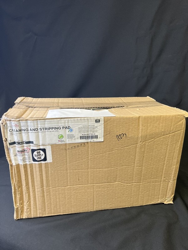 Case of Kleen Handler Cleaning Stripping Pads Surface Cleaning Scrub Black gallery