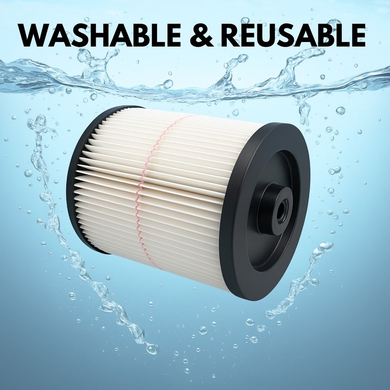 Hepa Filter for Craftsman Red Stripe Shop-Vac wet dry part 17816 9-17816, 2 Pks gallery