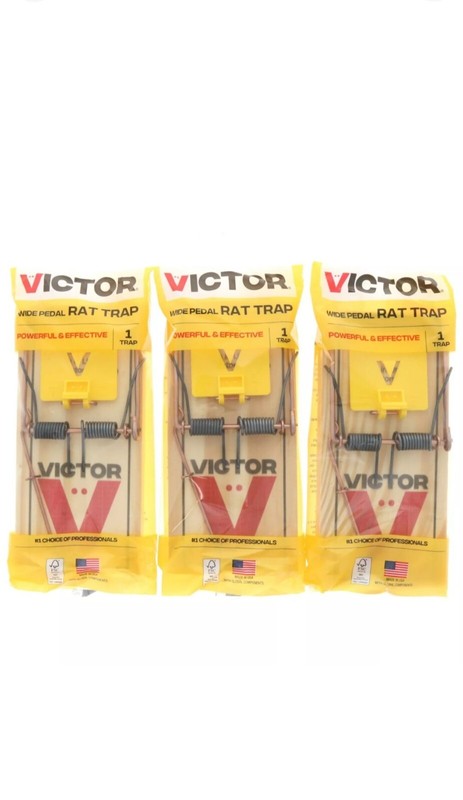 3-Pack Victor Medium Reusable Snap Trap Rodent Rats ~ New