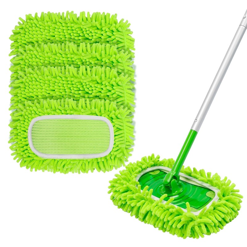 Ashsajkd 4Pcs for Swiffer Reusable Dry Sweeping Cloths Microfiber Wet Mop…