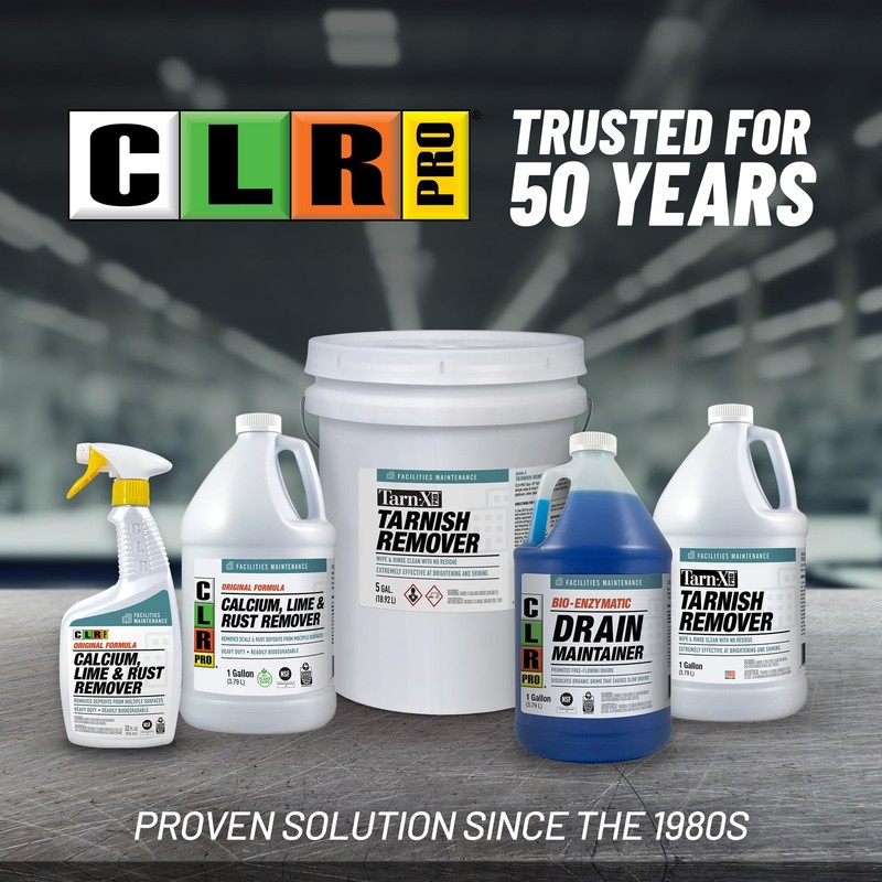 CLR PRO Calcium, Lime and Rust Remover, 1 Gallon 128 Fl Oz (Pack of 1), Clear gallery